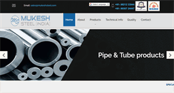 Desktop Screenshot of mukeshsteel.com